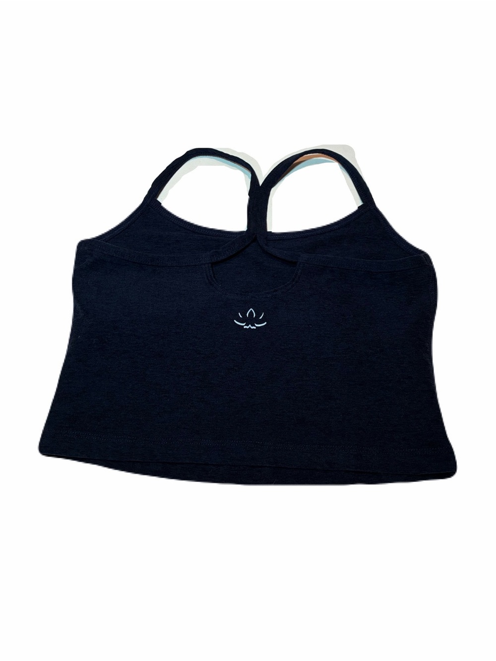 Beyond Yoga Spacedye Slim Racerback Crop Tank in Navy Blue, Women’s size Small
